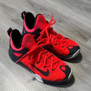 Nike Bright OrangeRed and BlackAthletic Sneakers